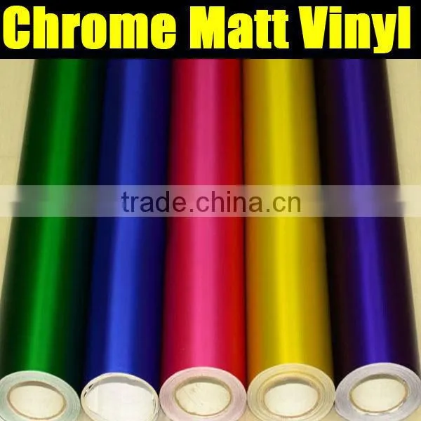 New Styling 1.52x20m Auto Sticker Vinyl Decal Rolls Matte Chrome Red/Blue Vinyl Film photo-3