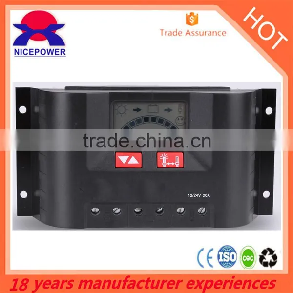 NICE POWER Brand Auto 12v 24v 10ah 20ah pwm solar charge controller with digital display hot sales in Turkey market