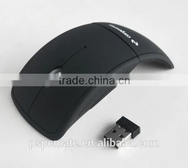Foldable Arc Design 2.4Ghz Plastic Resell Wireless Mouse Wtih Mini USB Optical Wireless Mouse photo-5