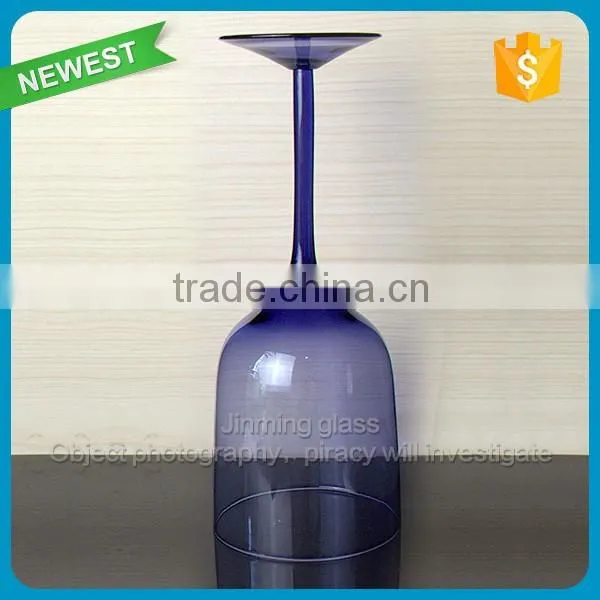 Glass Color Goblet Dark Purple Glass Goblet Cup Drinking Wine Goblet Cup Color Glass photo-2