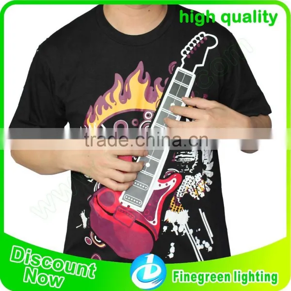Sound Active el T-shirt/el Flashing T-shirt/custom Light up el T-shirt photo-3