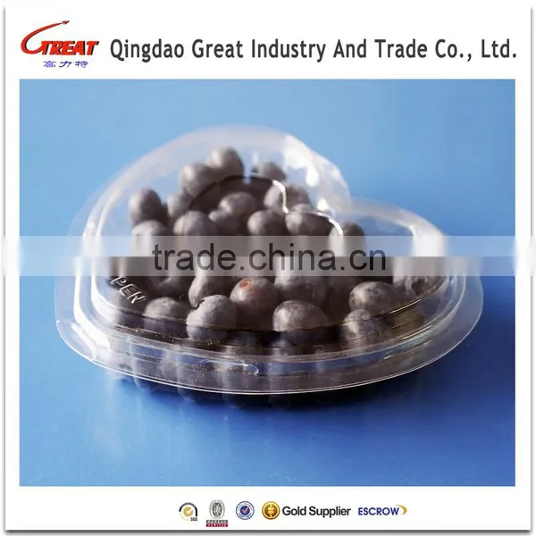 Disposable Plastic Heart Shaped Fruit Container photo-2