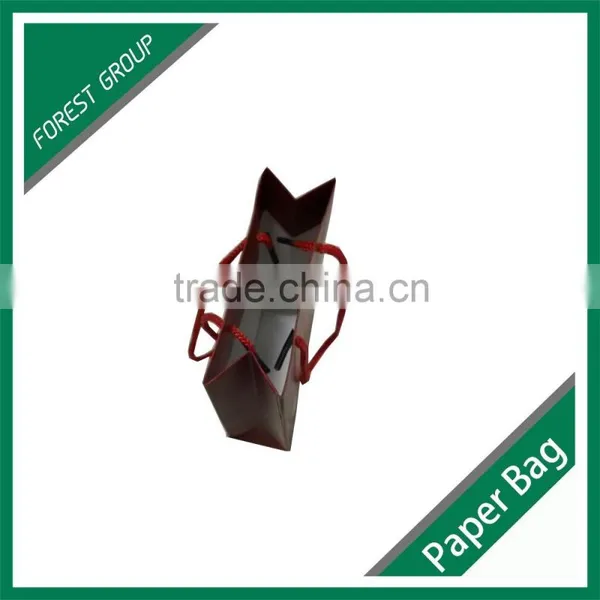 FLEXO PRINTING BROWN KRAFT PAPER SHOPPING BAG WITH HANDLE photo-2