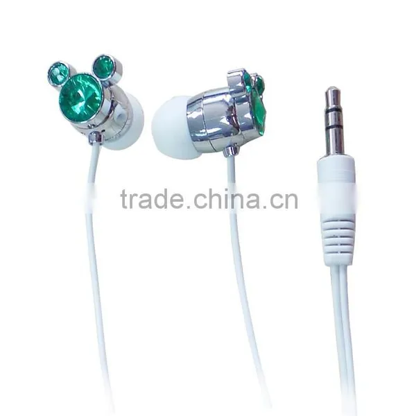 Fashion Bling Diamond Jeweled Crystal Earphone photo-5