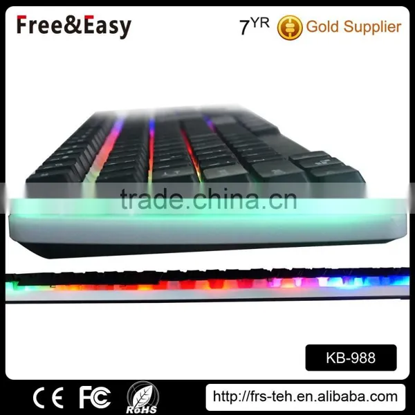 Hot Selling Wholesale Colorful LED Illuminate Ergonomic Wired Keyboard Supplier's Choice photo-4