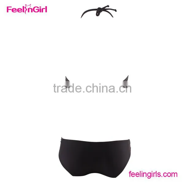 Black Ladies Crochet Bralette Bikini Top photo-4