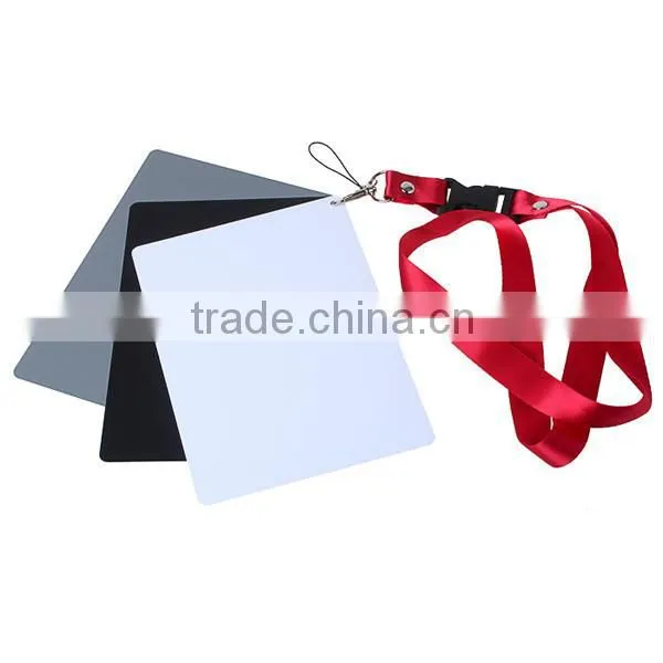 3 In1 Color Calibrated Reference Digital Grey Card White Black Cards 8x10cm