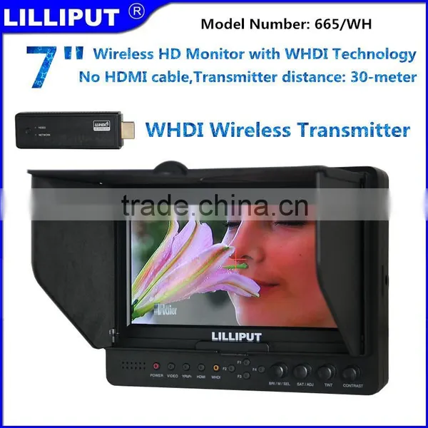 Lilliput 665/WH 7 Inch Wireless HD Monitor Transmitter Distance 30-meter With HDMI Input