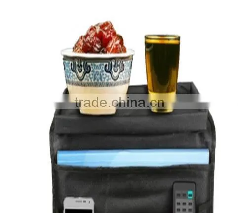 6-Pocket Arm Rest Sofa Organizer With Table Top photo-4