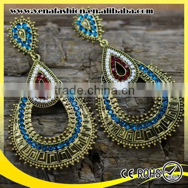 Yiwu Antique Hanging Bali Dubai Gold Jewelry Earring photo-3