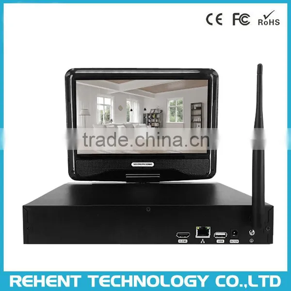4Ch 10 LCD Wireless NVR 720P Infrared IR Bullet HD IP Wifi Surveillance Camera Kit With LCD Monitor photo-4