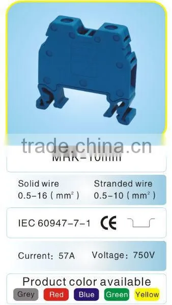 Electrical Connection Screw Wire Din Rail Terminal Block Connector photo-2
