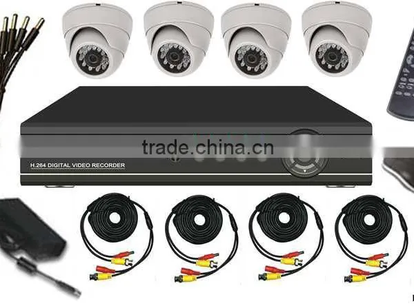 Indoor H.264 4ch Dvr Combo Cctv Camera Kit 4ch Cctv Dvr Kit System photo-2