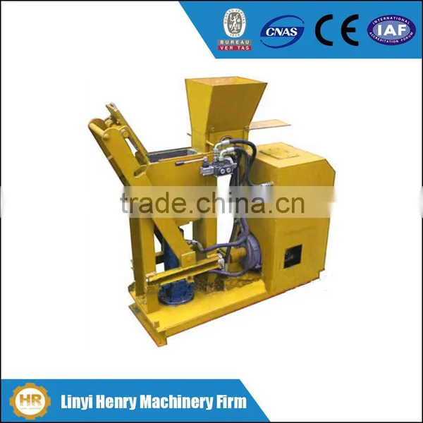 HR1-25 Manual Hydraulic Clay Cement Interlocking Brick Machine Small Manufacturing Machines for Sale