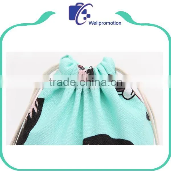 Print Cotton Drawstring Bags for Teenagers photo-3