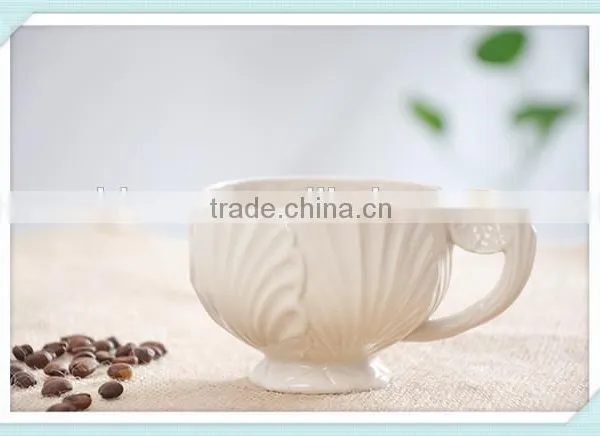 High Quality Ceramic 200ml Shell Mug With European-style Shell Mug in Shell Design photo-2