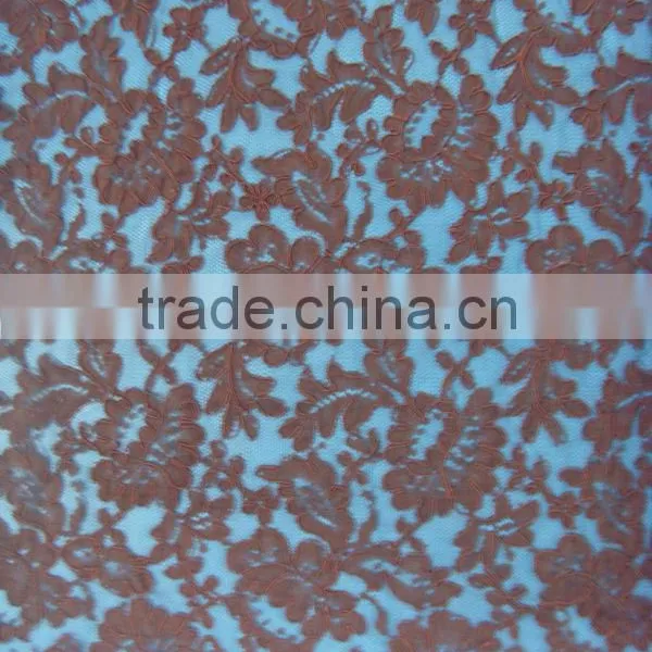 Elegant African Cord Lace Purple Lace Fabric
