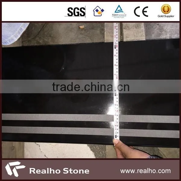 China Absolute Black Granite Modern Stair Treads photo-2