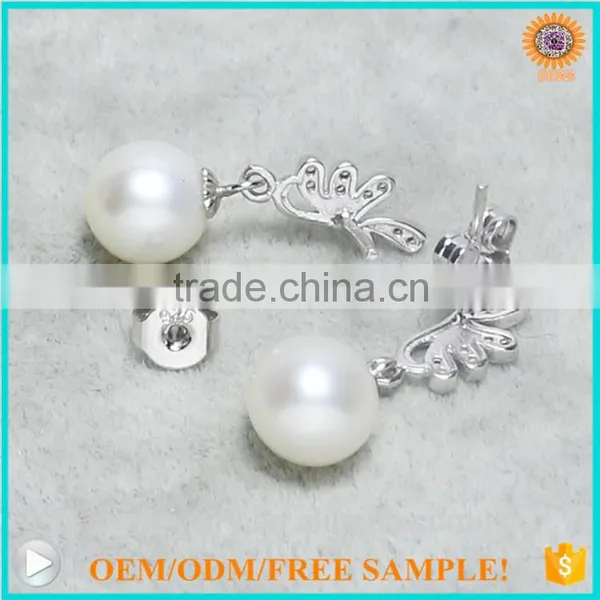 Custom S925 Silver Peacock South Sea Shell Pearl Earring photo-2