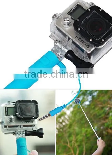Mini Extendable Folding Wired Shutter / Monopod Stick for Phone / Folding Handheld Shutter photo-4