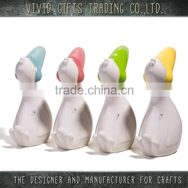 Porcelain Bird With Long Mouth for Garden Decoration Mushroom photo-2