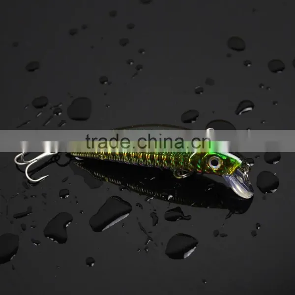 5pcs 8g / 7cm Luminous Minnow Fishing Hard Lures Crankbait Treble Hooks Set With Box photo-4