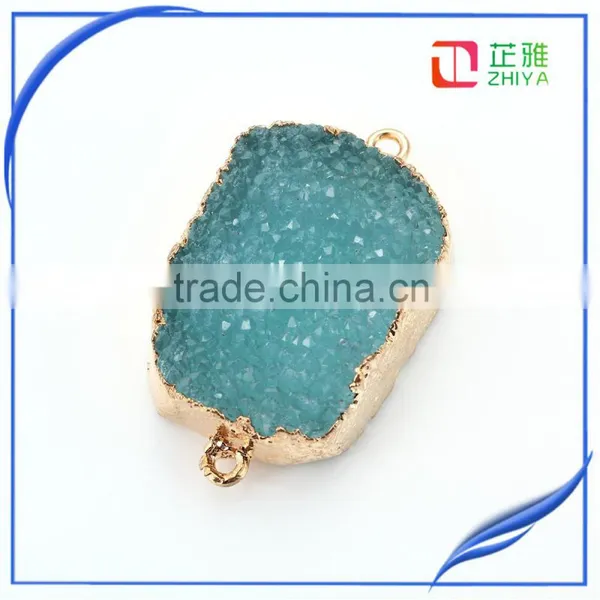 Factory Cheap Wholesale Resin Druzy Stone Pendant Jewelry photo-4