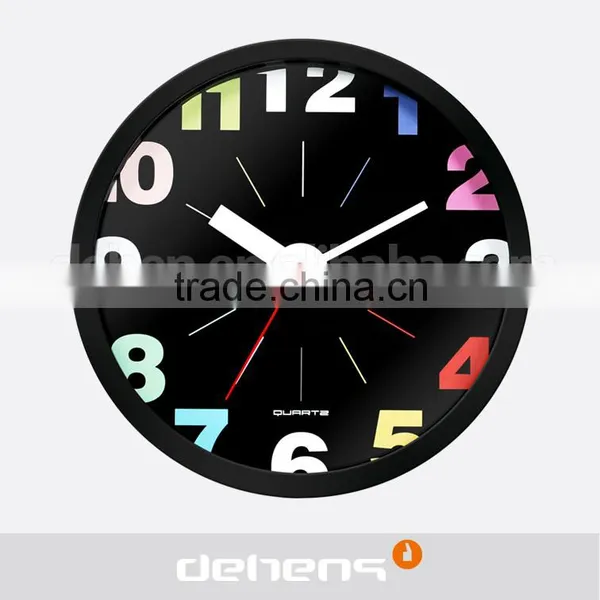 DEHENG 8'' Big Number Colourful Modern Wall Clock photo-3