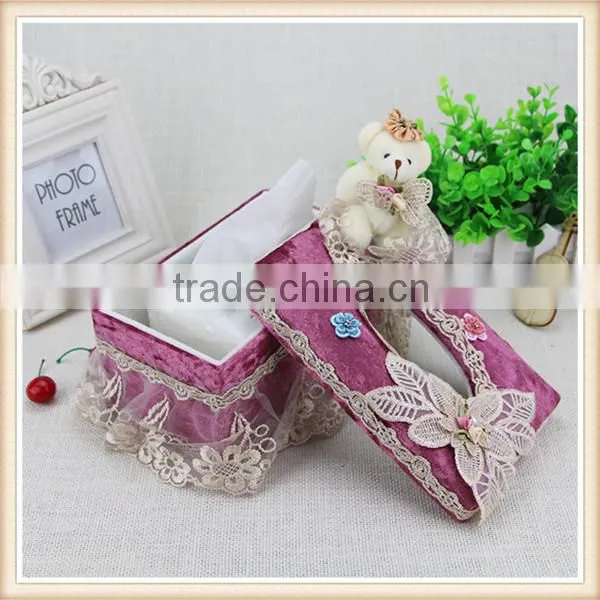 Fancy Fabric Car Tissue Box Holder photo-3
