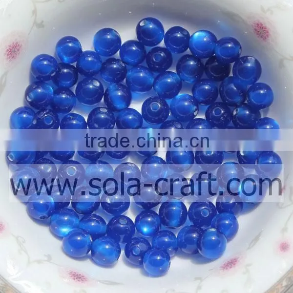 Fashionable Blue 6MM 500pcs Factory Wholesale Round Jewelry Making Beads Evil Eye Crystal Resin Acrylic Beads