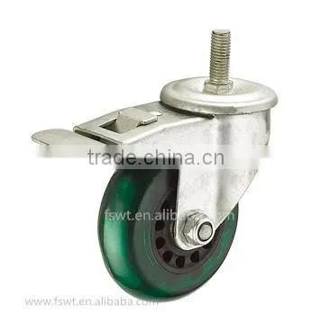 2015 Newest Industrial Trolley PVC Wheel Swivel Plate Casters With Brake photo-4