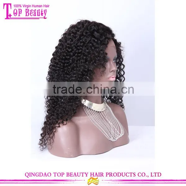 8A Grade 130%-200% Density Baby Hair Peruvian Human Hair Full Lace Wig Wavy Lace Frontal Wig photo-3