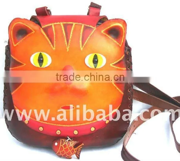 Handmade Leather Cat Bag