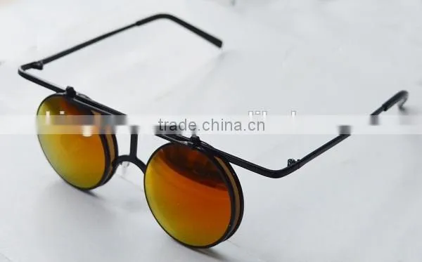 Fashion Metal Flip up Diffraction Glasses With Fireworks Lens photo-2