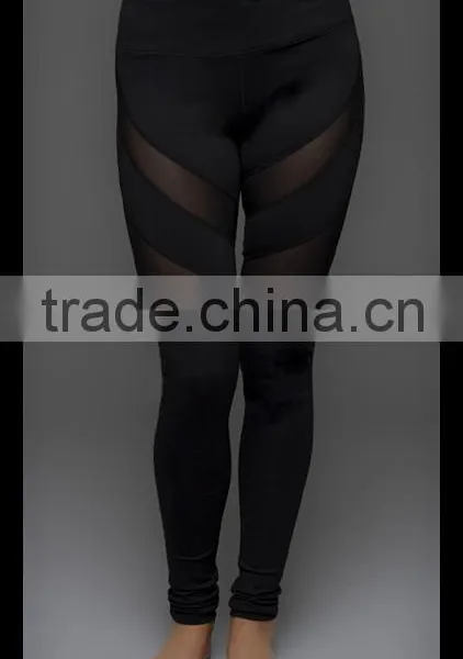 Kiteng High Quality 2016 New Design Wicking Fabric Yoga Pants With Mesh Panel Office In United States (USA)small Minimum photo-2