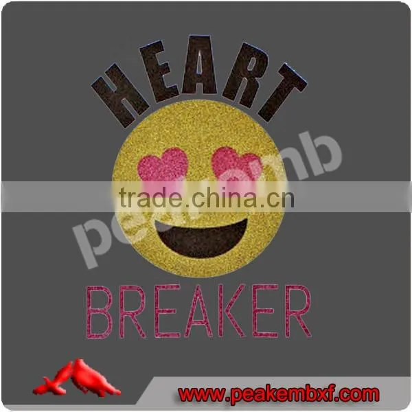 2016 New Trend Iron on Happy Emoji Heat Transfer Vinyl Stickers photo-5