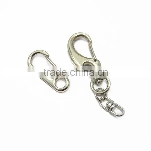 Silver Metal Snap Hook And Eye KeyChain Hook photo-4