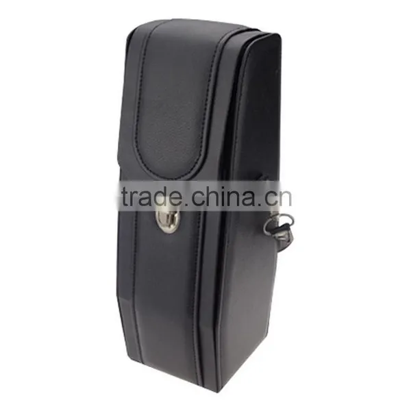Chinese Factories Wholesale Custom Red Wine Box, High-grade Leather Black Beautiful Gift Box photo-2
