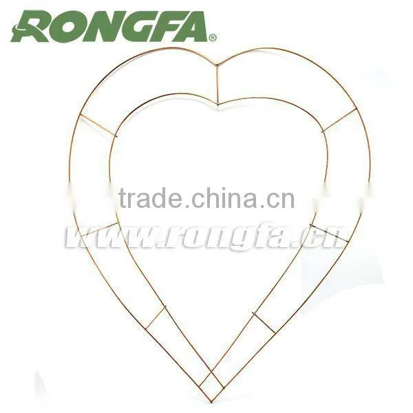 Decorating Flowers Double Ring Heart Shape Metal Wire Frames photo-4
