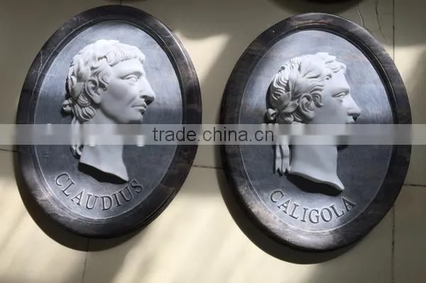 Modern Marble Human Head Relief Carving Sculpture photo-2