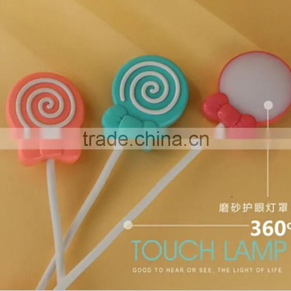 New Arrival Cute Lollipop Candy Design LED Table Lamp, Creative Flexible Smart Touch Sensor Rechargeable Decorative Night Light photo-4