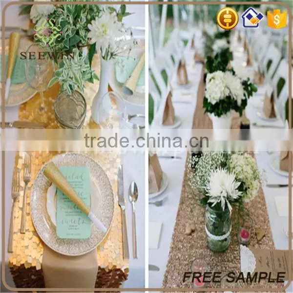 Luxury Glittering Sequin Table Runners for Wedding/banquet Decoration photo-3