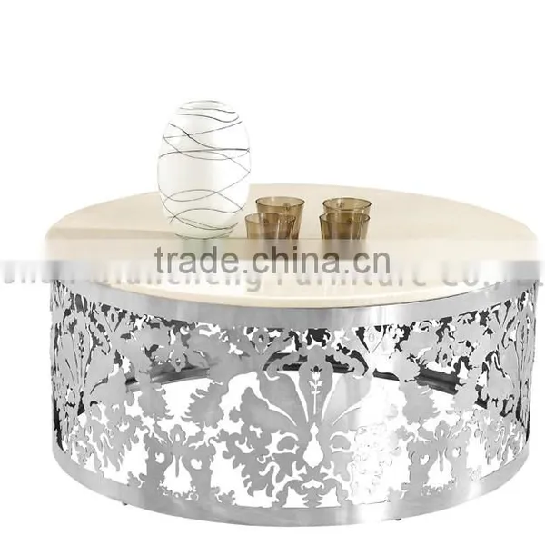 Crave Stainless Steel Marble Coffee Table Centre Table photo-4