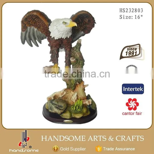 24 Inch Resin Realistic Animal Items Home Decoration Eagle Statues photo-2