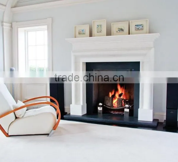 New Product Contemporary Indoor Home Decorationstone White Marble Fireplace photo-2