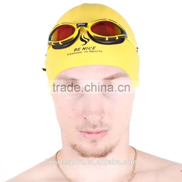 Printed Personalized Logo Silicone Swimming Cap Water Polo Cap Swimming Cap (CAP-1800)