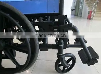 Rehabilitation Therapy Supplies Topmedi TAW950BEF1 Plastic Manual Handicapped Wheelchair Made in China photo-3