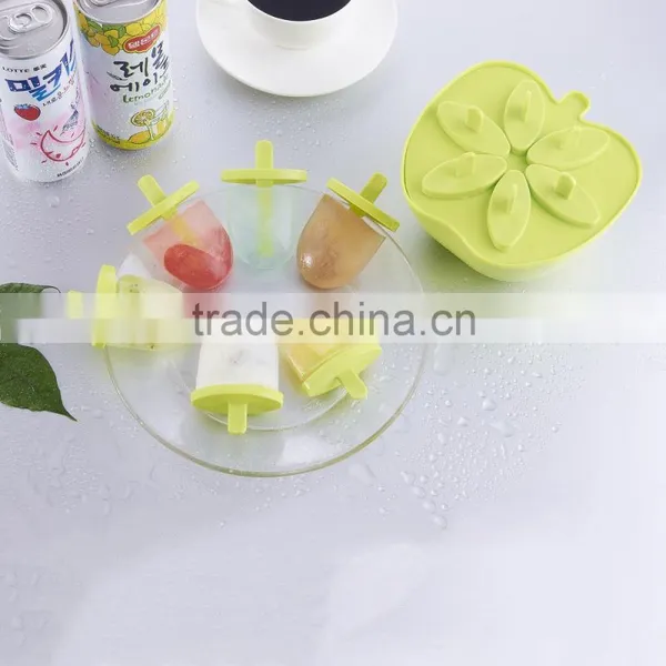 Cheap Wholesale Homemade Apple Shaped Plastic Ice Lolly Cream Mould photo-3