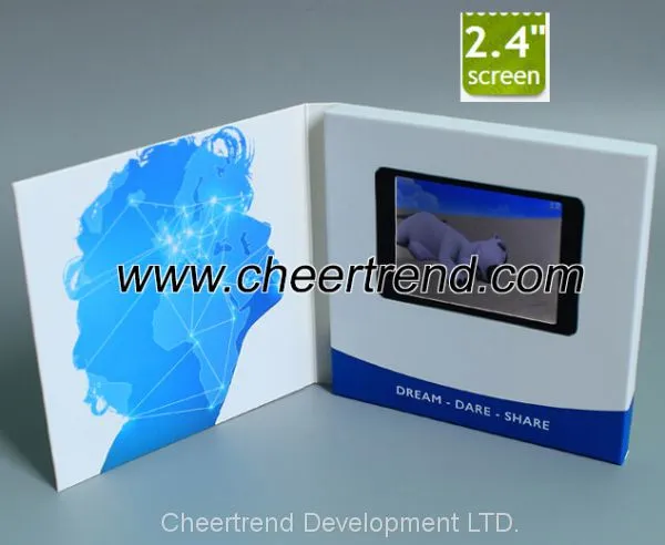 Mini USB 2.4'' Inch Lcd Video Business Brochure With 128M Memory Sensor Switch photo-2