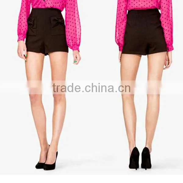 New Big Bow Pocket Design for Women Shorts